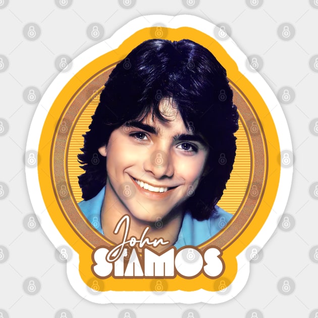 John Stamos -- Retro Fan Art Sticker by DankFutura